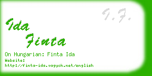 ida finta business card